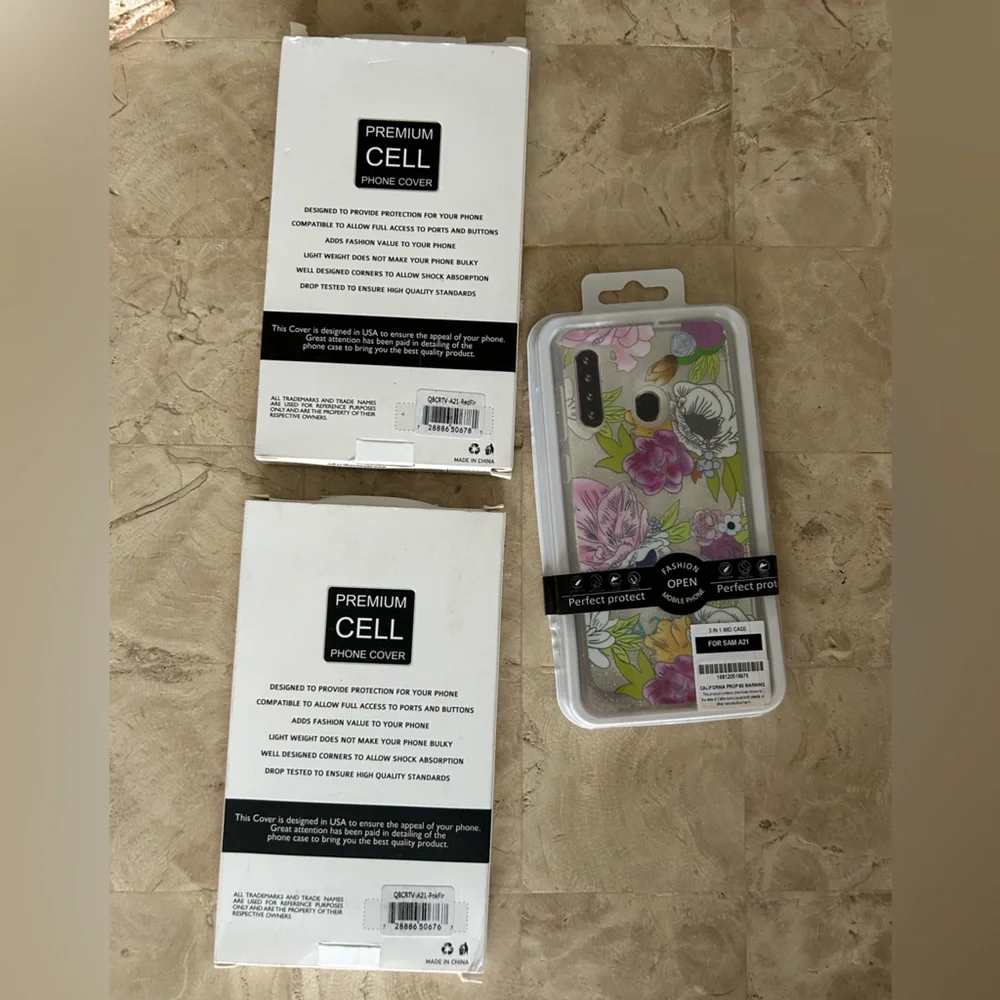 Bundle Of 3 Samsung Galaxy A21 Case Phone Covers 3 NWT All Floral‎